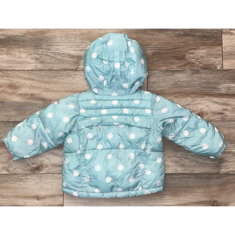 Columbia‎ Girls Polka Dot  Winter Puffer Coat Jacket Lined Size 2T